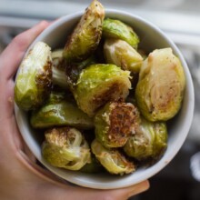 Roasted Brussel Sprouts in a bowl