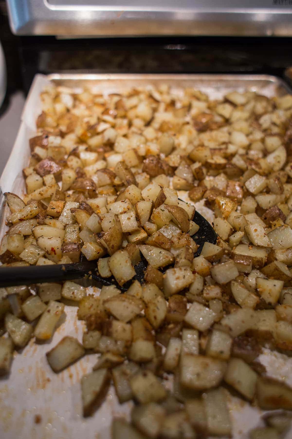 roasting potatoes