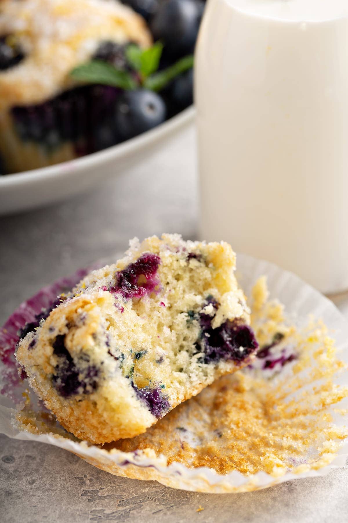 bakery style blueberry muffin