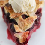Cherry Pie with vanilla ice cream