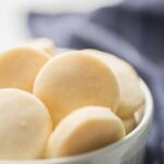 Shortbread Cookies in a white bowl