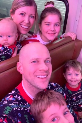 Brennan Family in a train car
