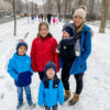 Lauren and the kids in the snow
