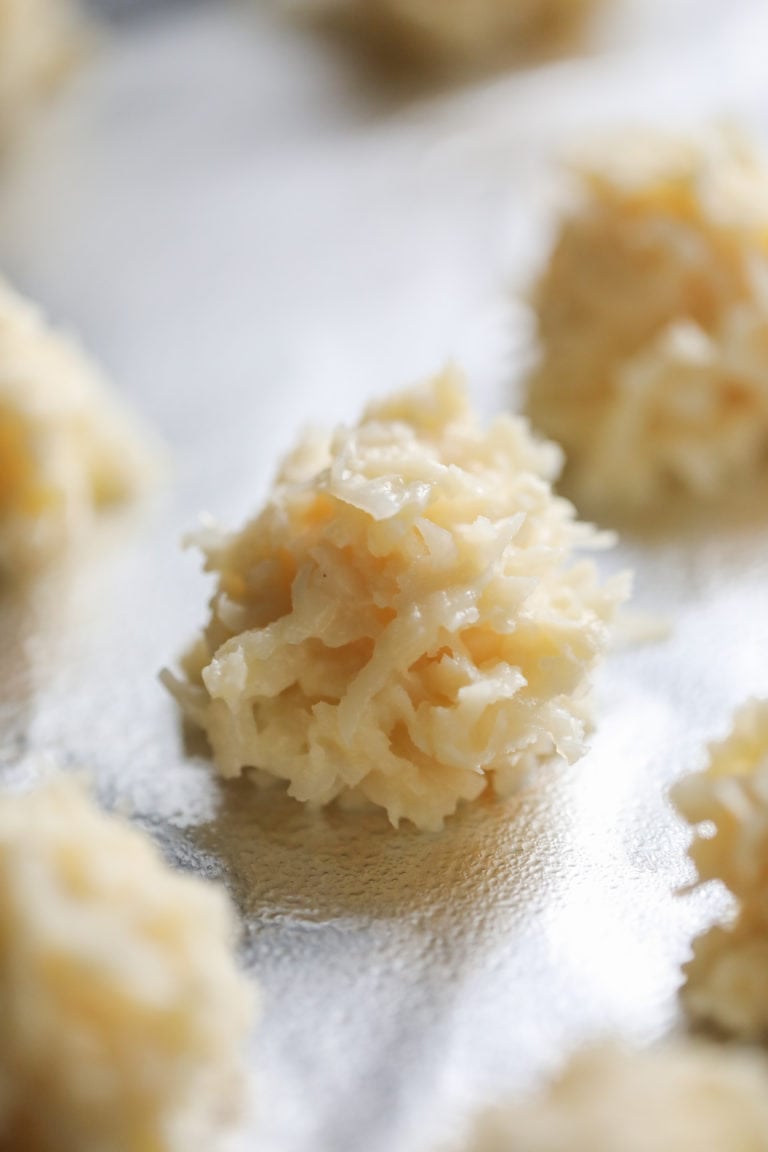 unbaked coconut macaroons