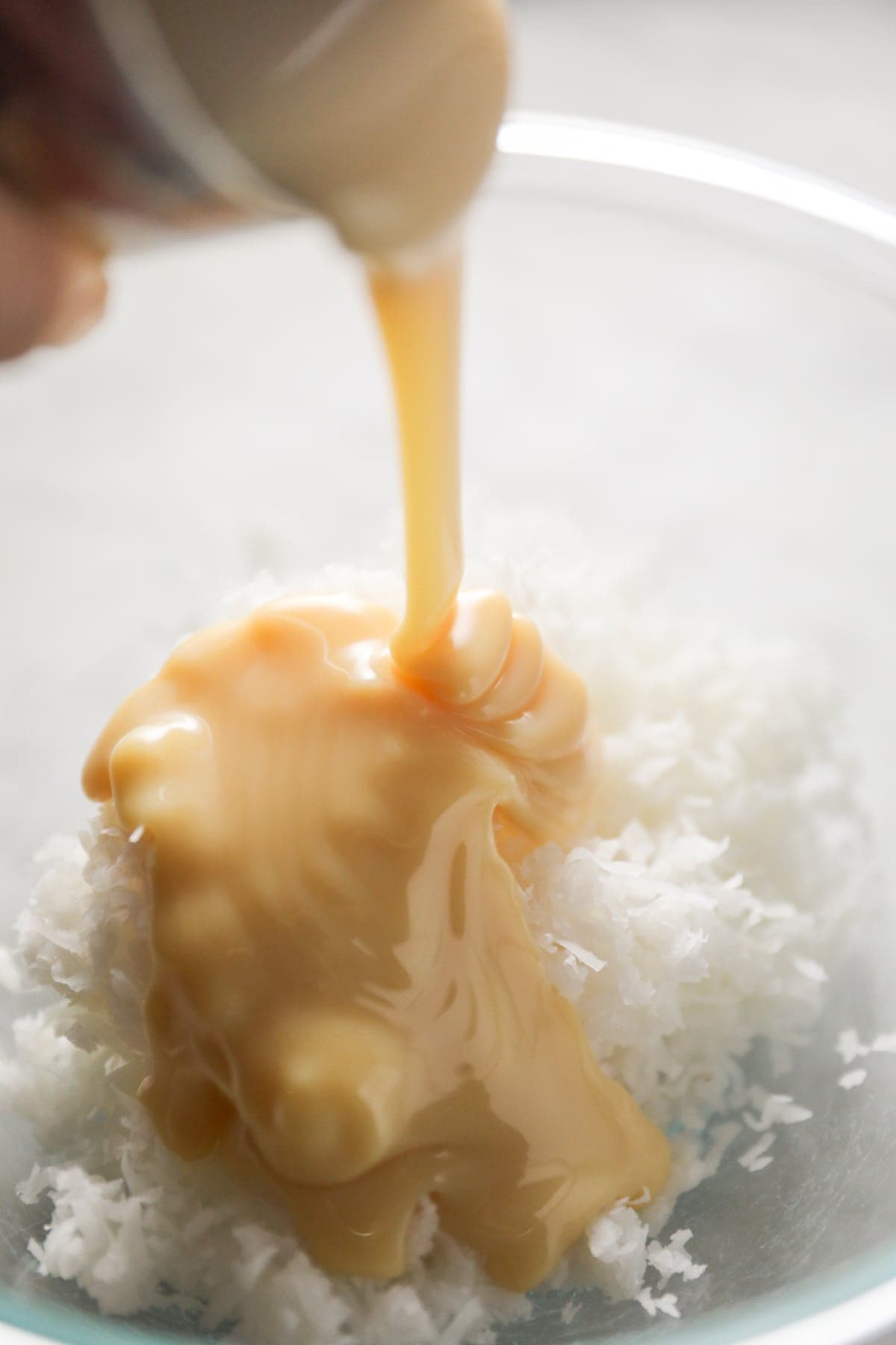 Pouring Sweetened Condensed Milk