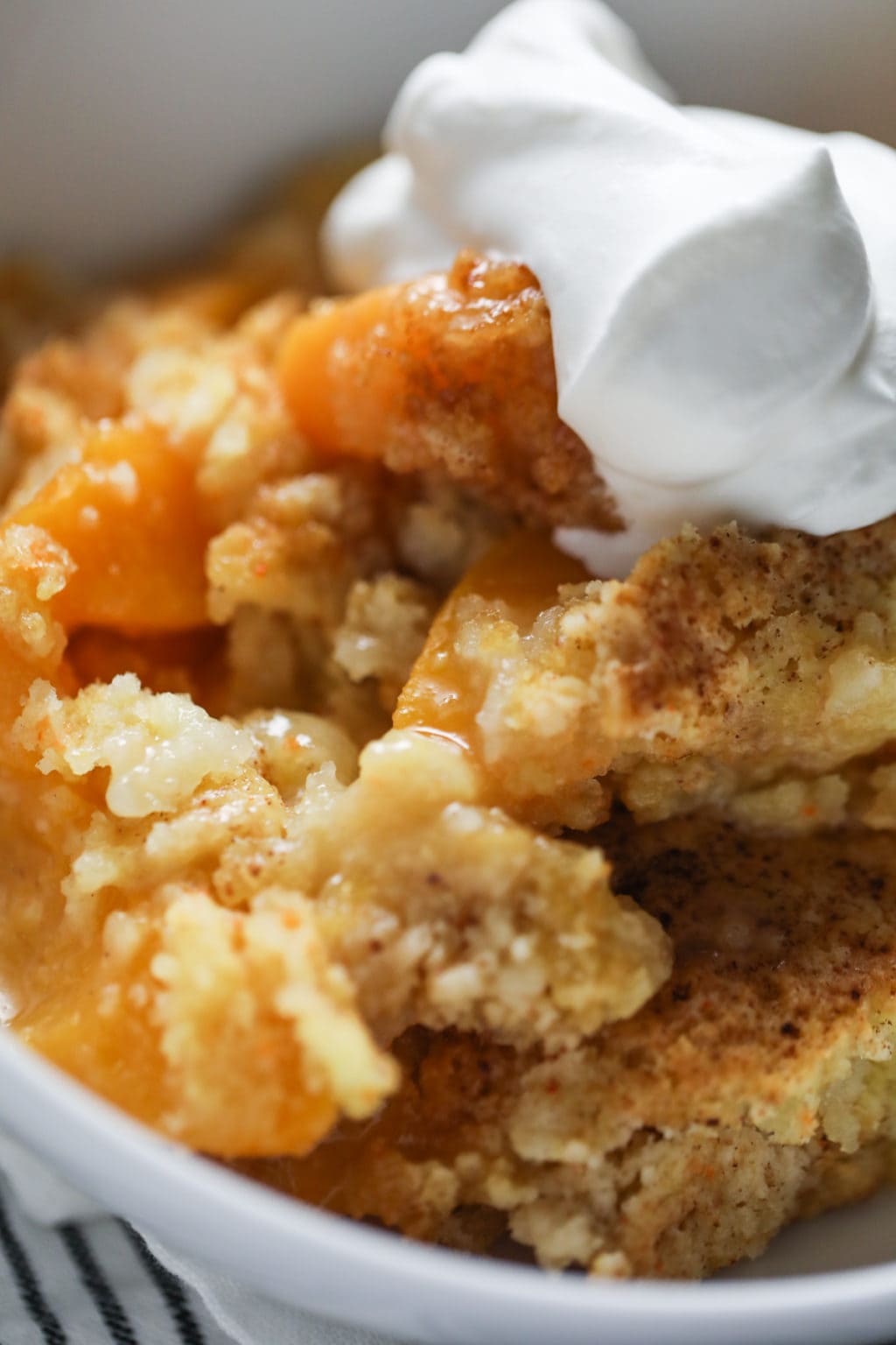 Easy Peach Cobbler Recipe with Cake Mix - Lauren's Latest