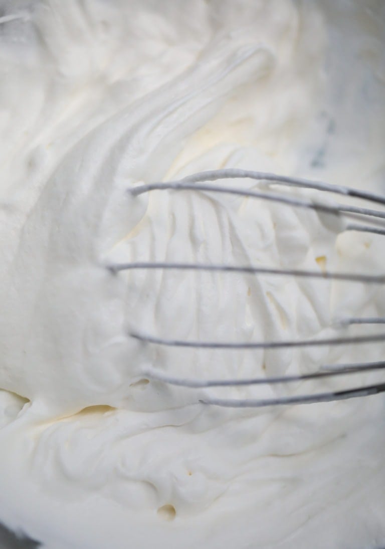 whipping cream with a whisk