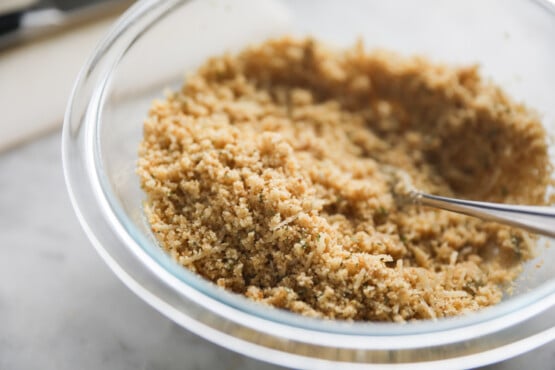 Oven Baked Salmon with Garlic Butter Bread Crumbs Recipe