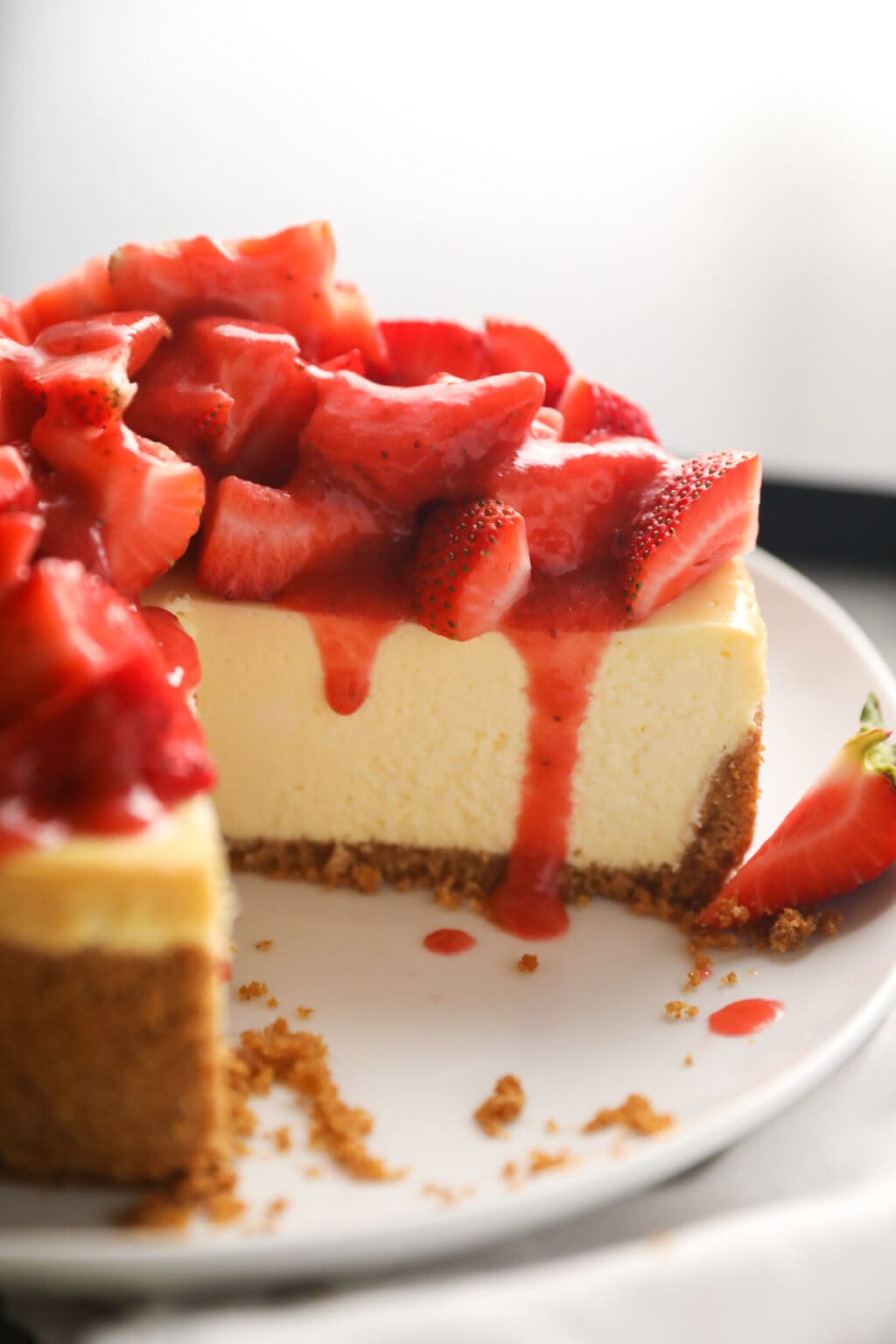 Classic Strawberry Cheesecake Recipe - Lauren's Latest