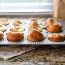 baked yorkshire puddings in muffin tin