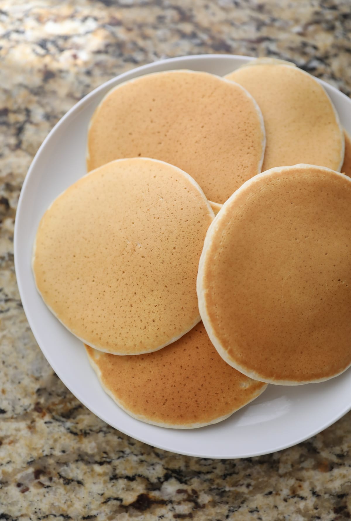 protein pancakes on white plate