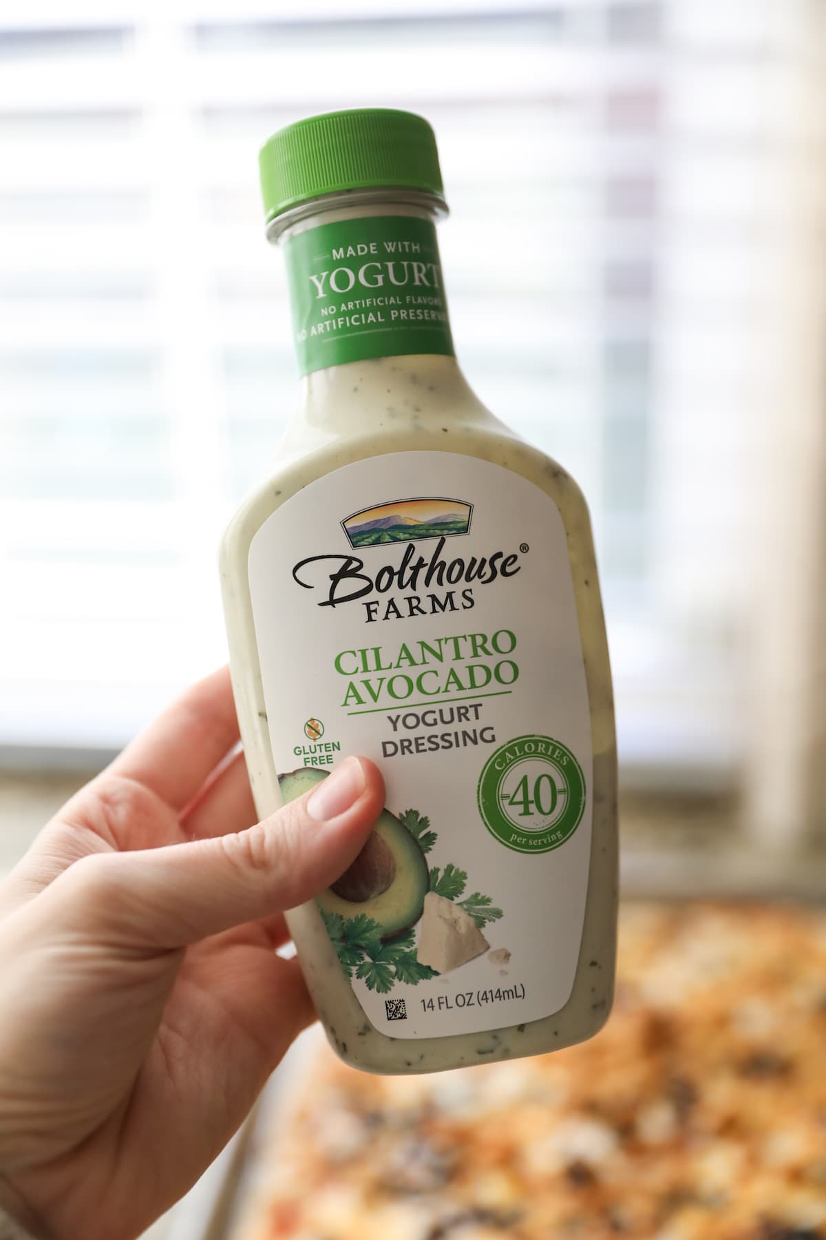 bottle of cilantro avocado dressing