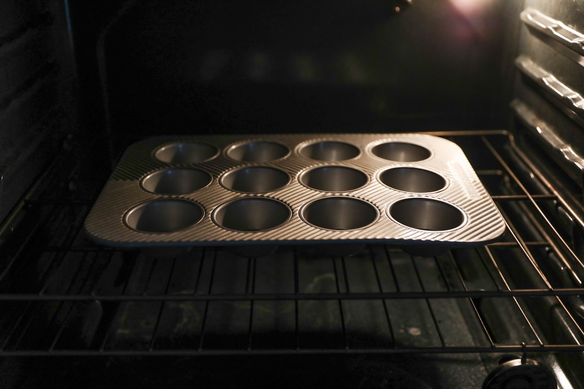 preheating muffin tin in oven