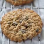 oatmeal raisin cookie on cooling rack