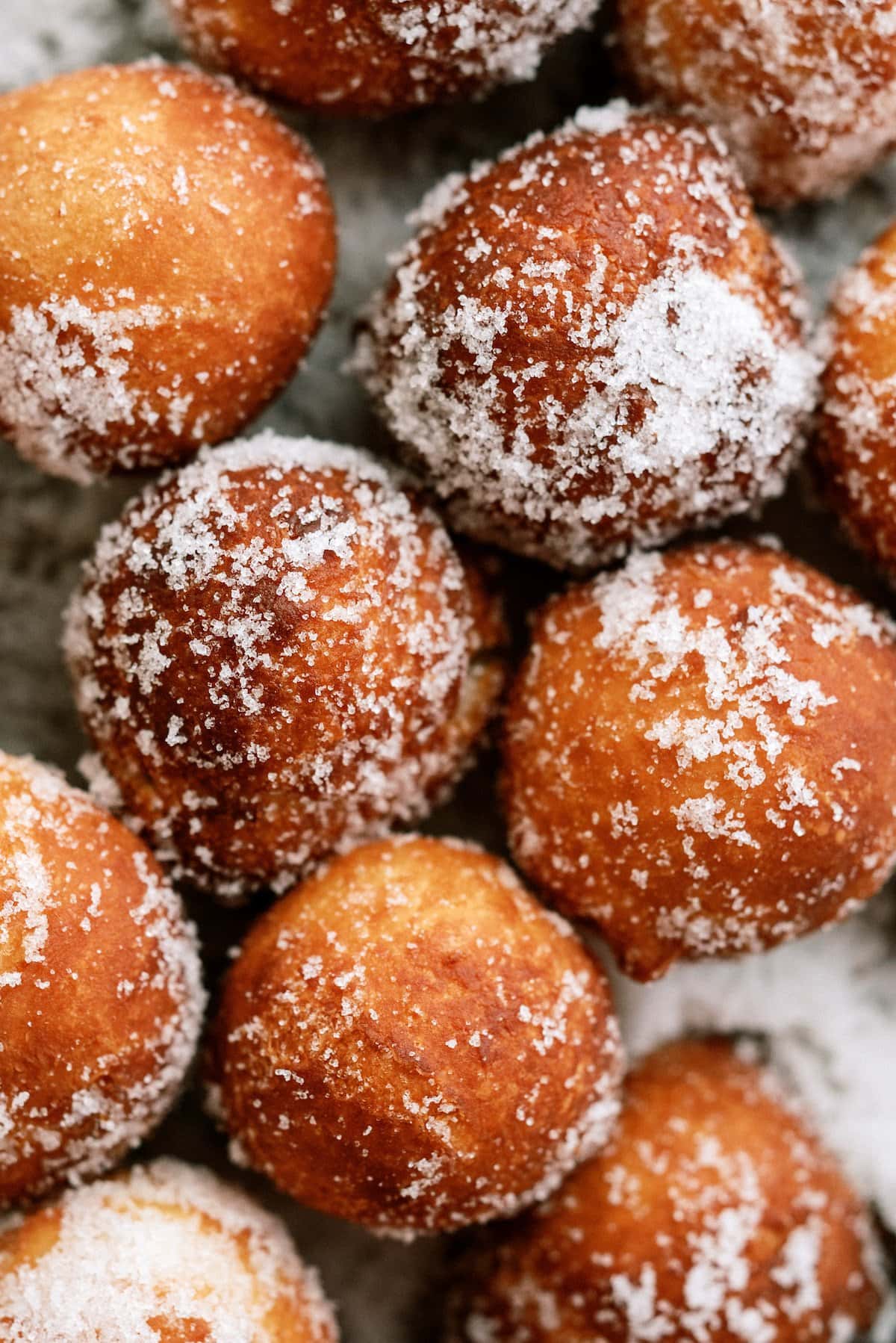 close up of donut holes