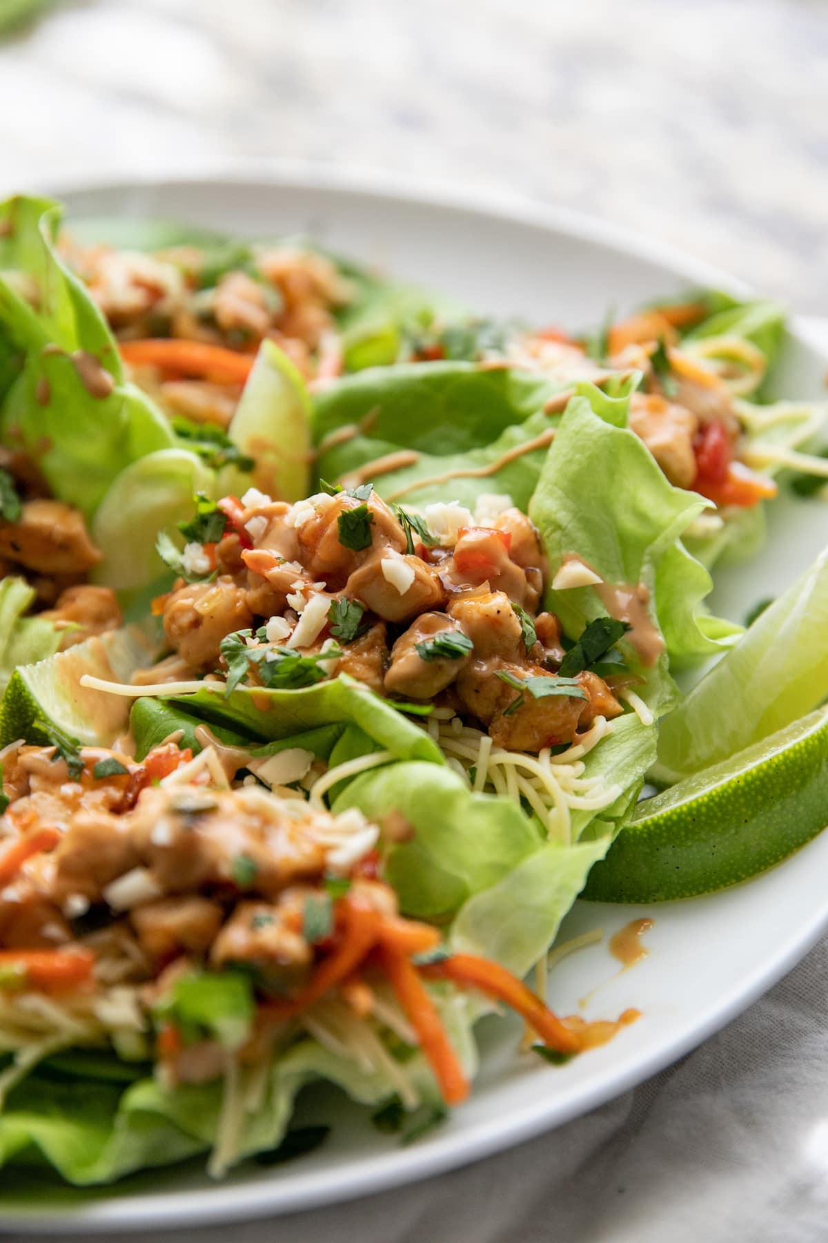 thai chicken lettuce wraps