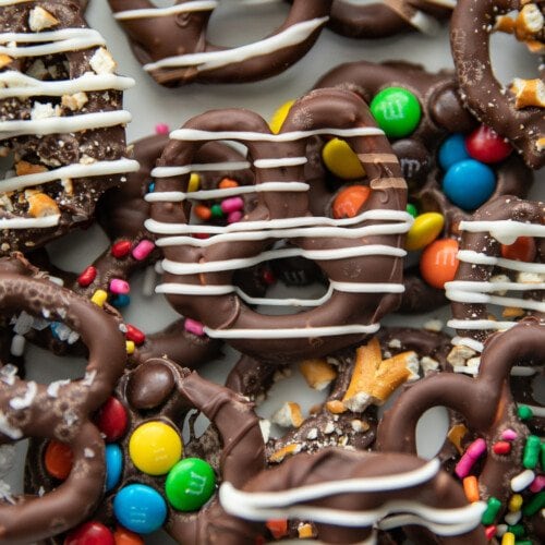 Chocolate Pretzels With Toppings