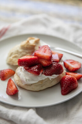 strawberry shortcake on plate
