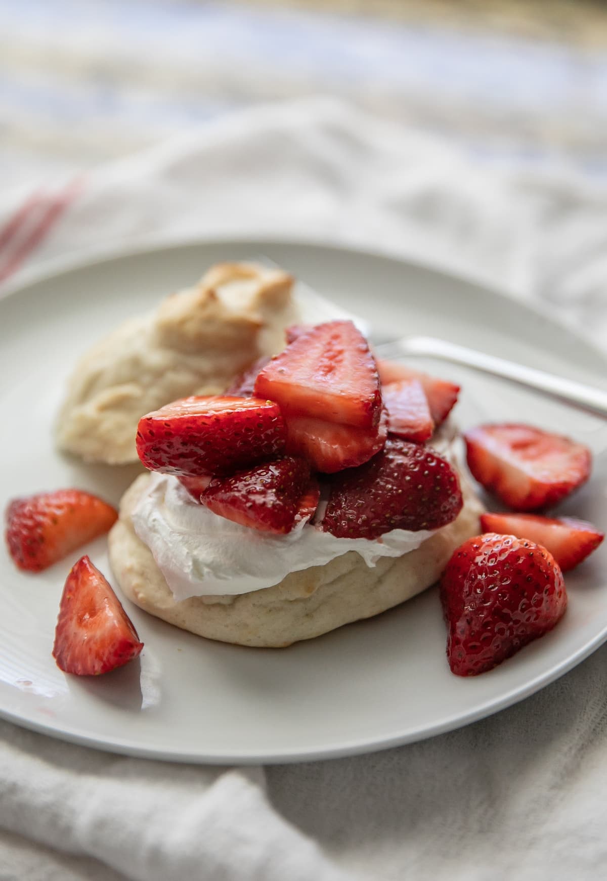 strawberry shortcake on plate