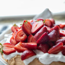 strawberries and cream Pavlova