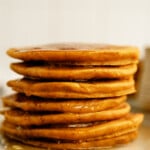 stack of pumpkin pancakes