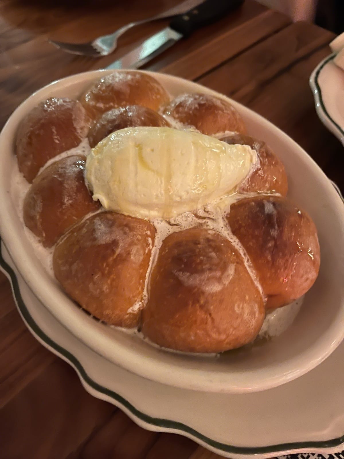 rolls with honey butter