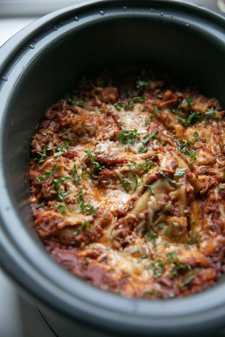 Slow Cooker Lasagna Crockpot Recipe Lauren S Latest   Slow Cooker Lasagna 4 768x1152 