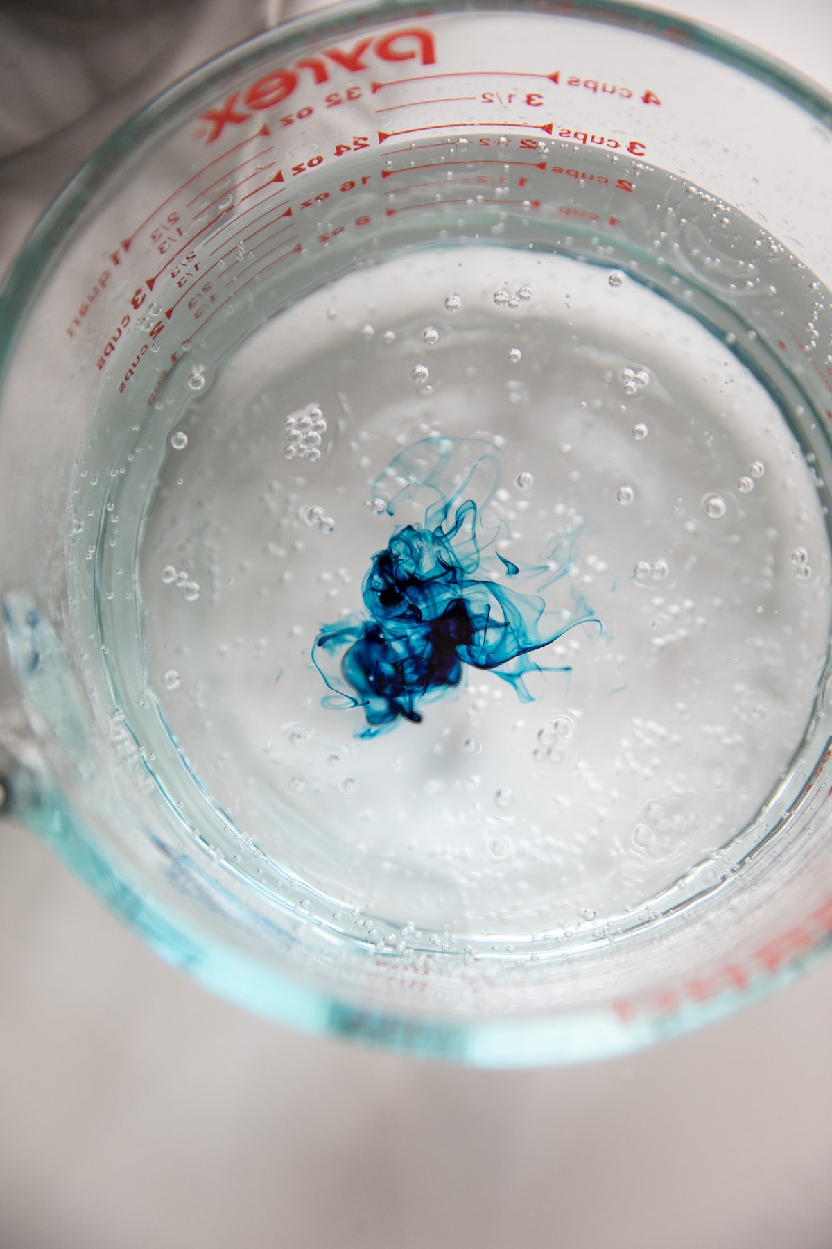 blue food coloring added to sprite