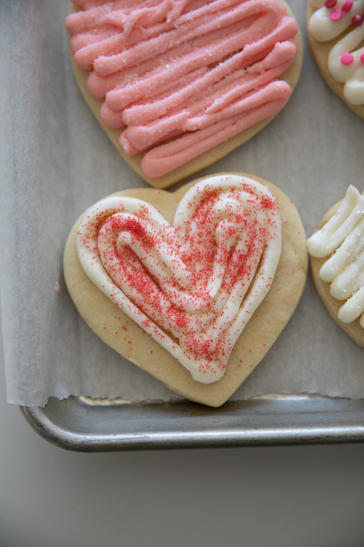 heart sugar cookie with frosting