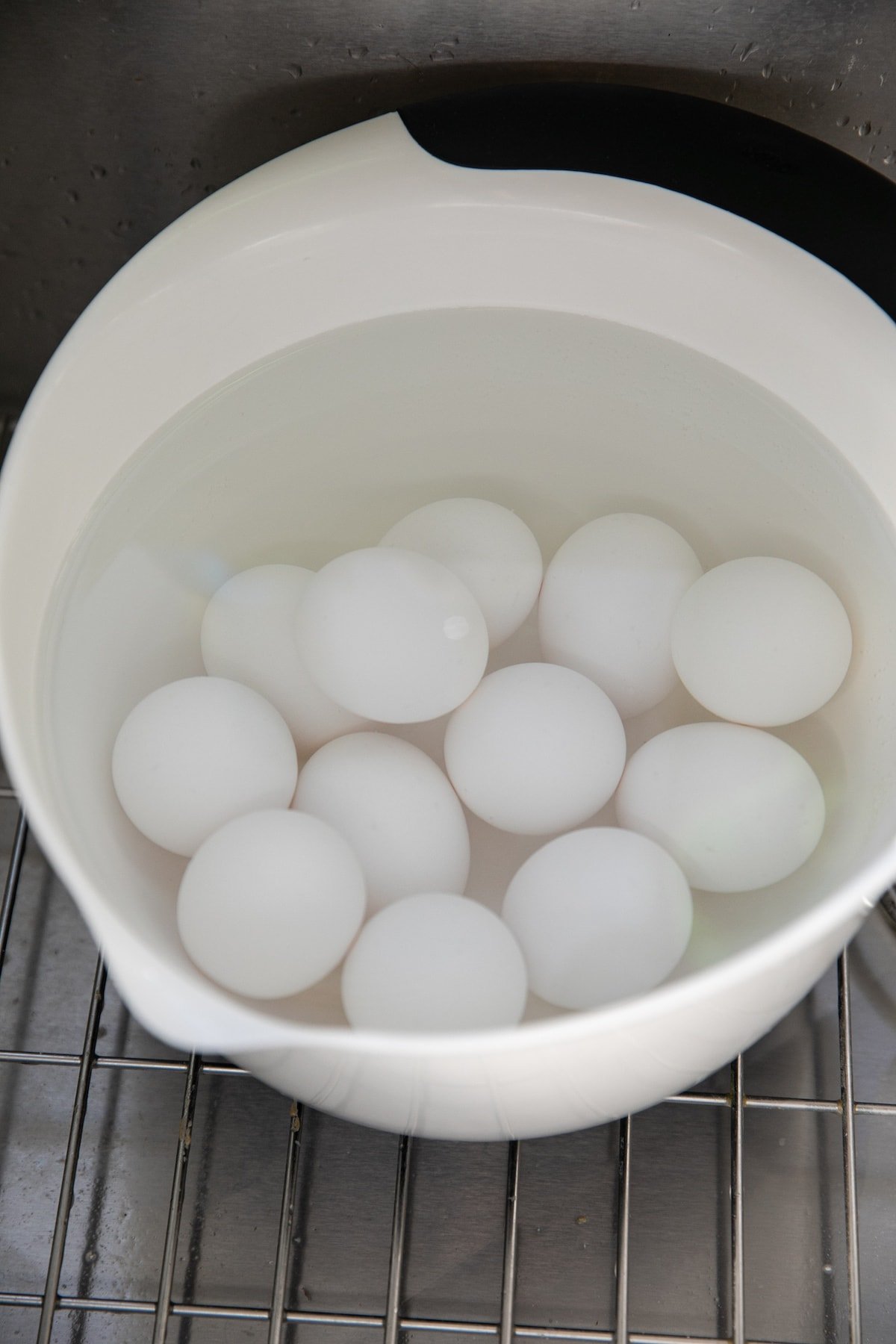 whole eggs in water