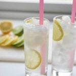 homemade lemonade recipe in glasses