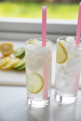 homemade lemonade recipe in glasses