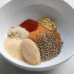 ingredients for dry rub for chicken in bowl