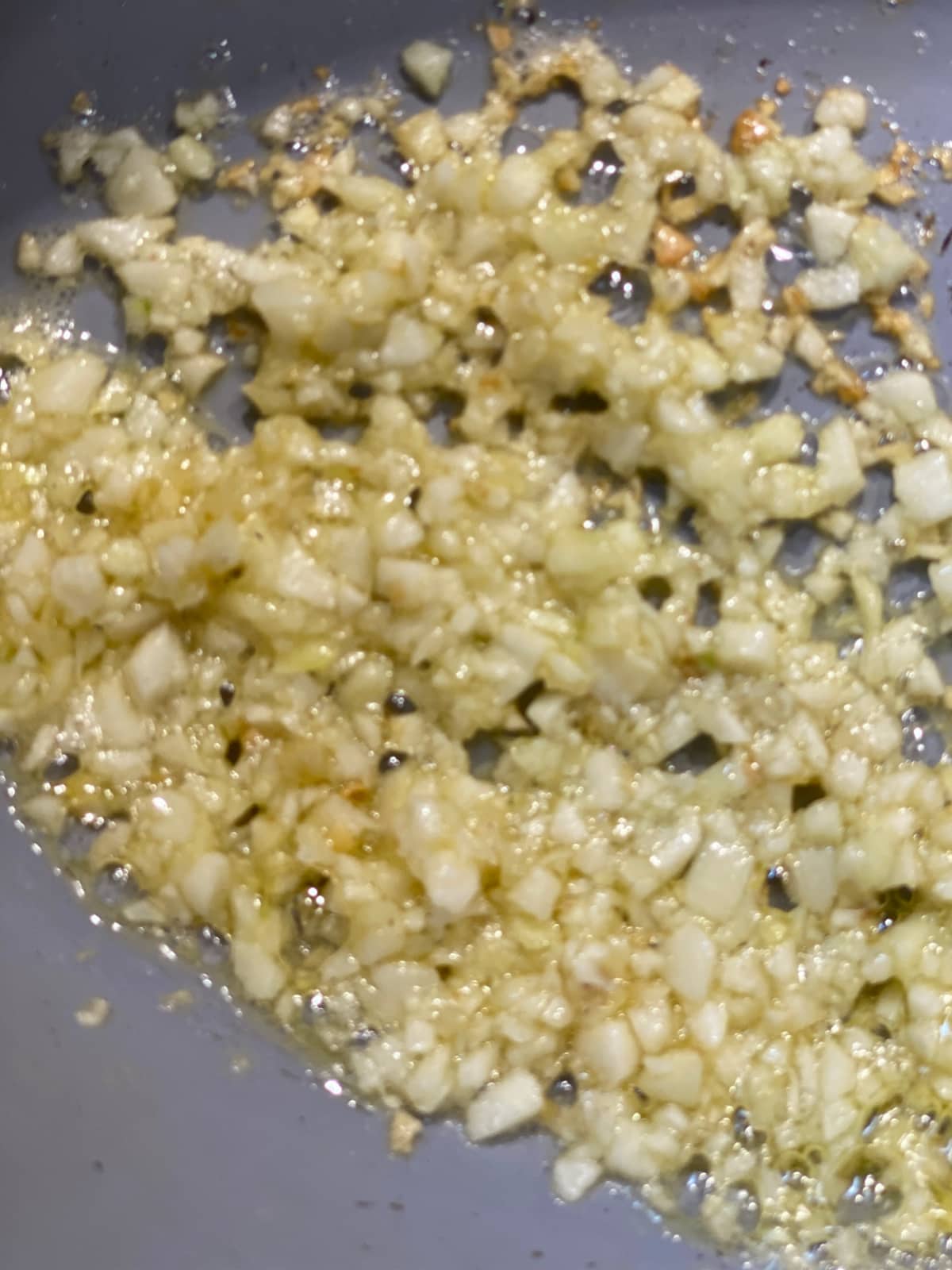 Garlic Cooking in pan