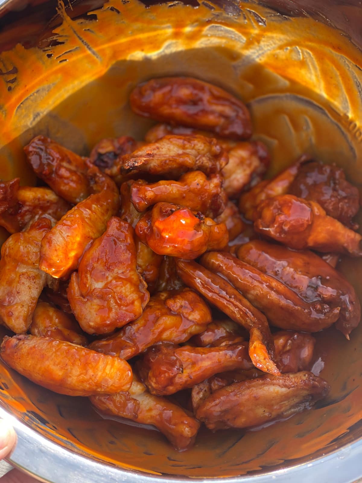 Chicken Wings in Bowl with sauce