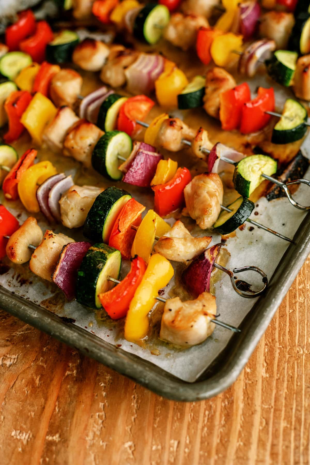 Honey Soy Chicken and Vegetable Skewers Recipe