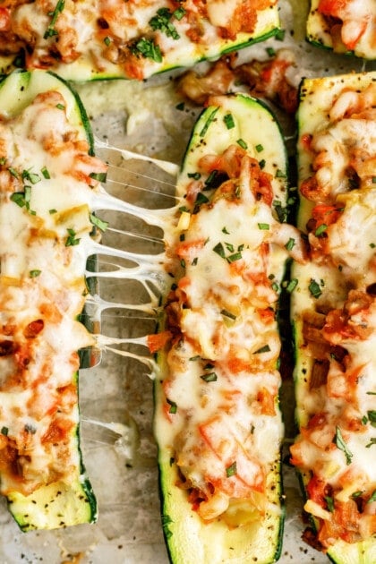 Stuffed Zucchini Boats - Lauren's Latest