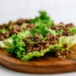 korean-beef on lettuce