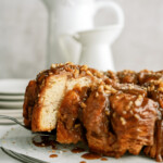 taking out slice of monkey bread