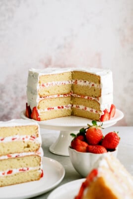 The BEST Homemade Strawberry Cream Cake - Lauren's Latest