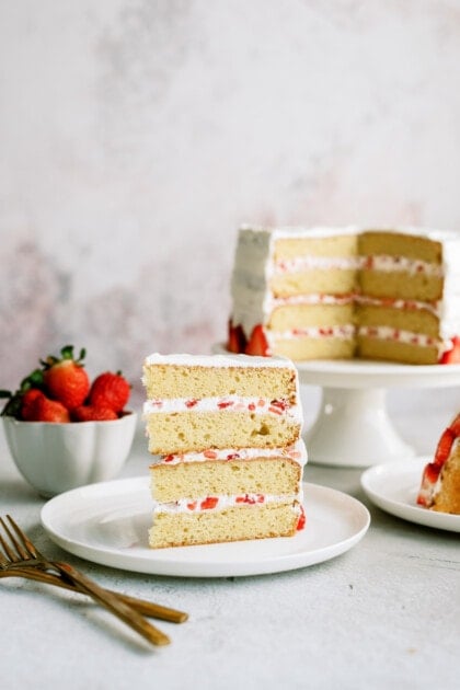 The Best Homemade Strawberry Cream Cake - Lauren's Latest