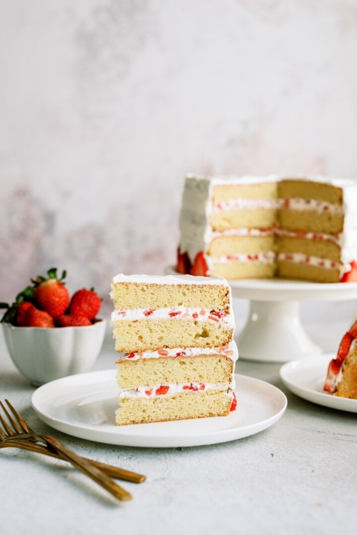 The BEST Homemade Strawberry Cream Cake - Lauren's Latest