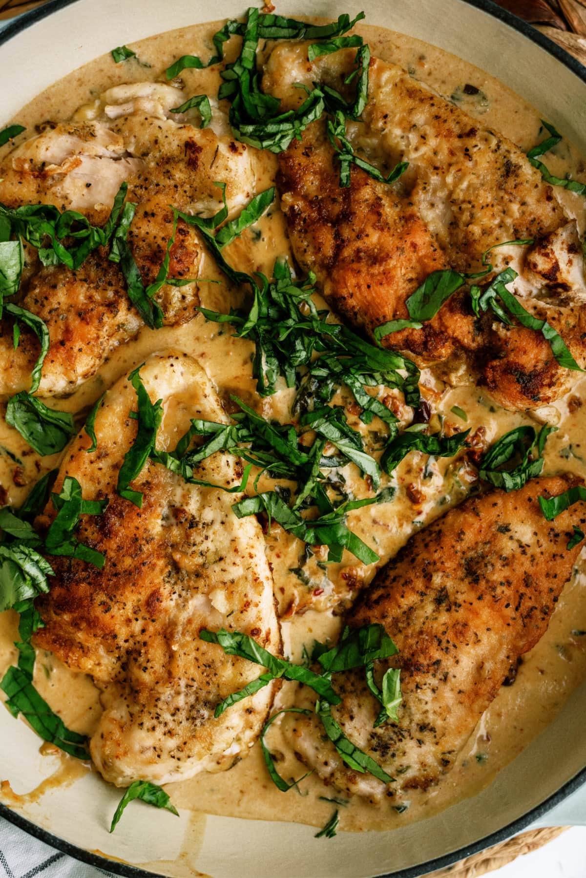 tuscan-chicken in pan