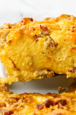 overnight breakfast casserole with bread