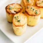 fondant-potatoes on plate