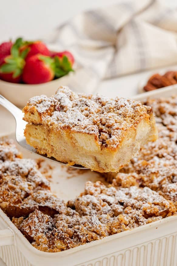 piece of french toast casserole