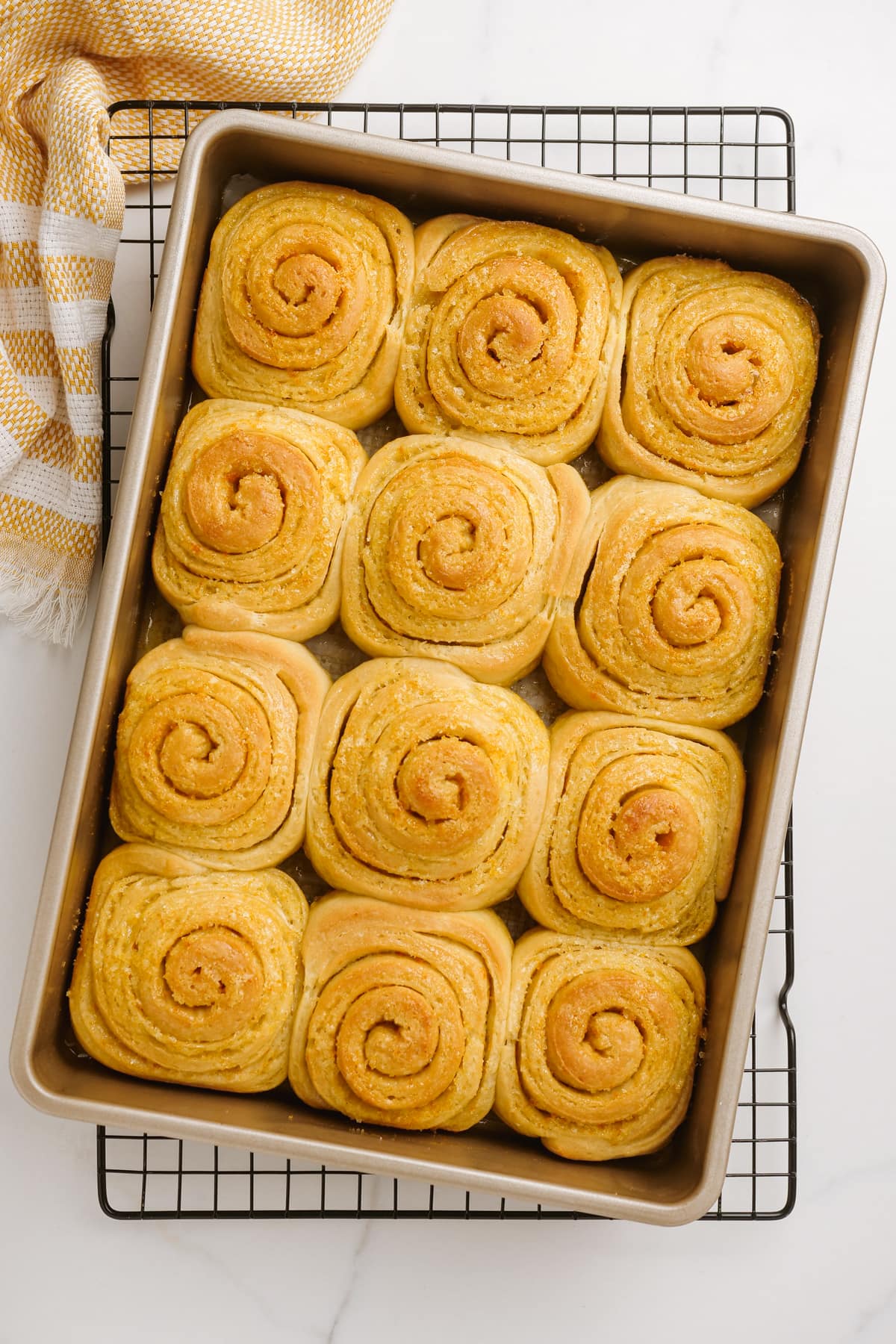 baked golden orange rolls