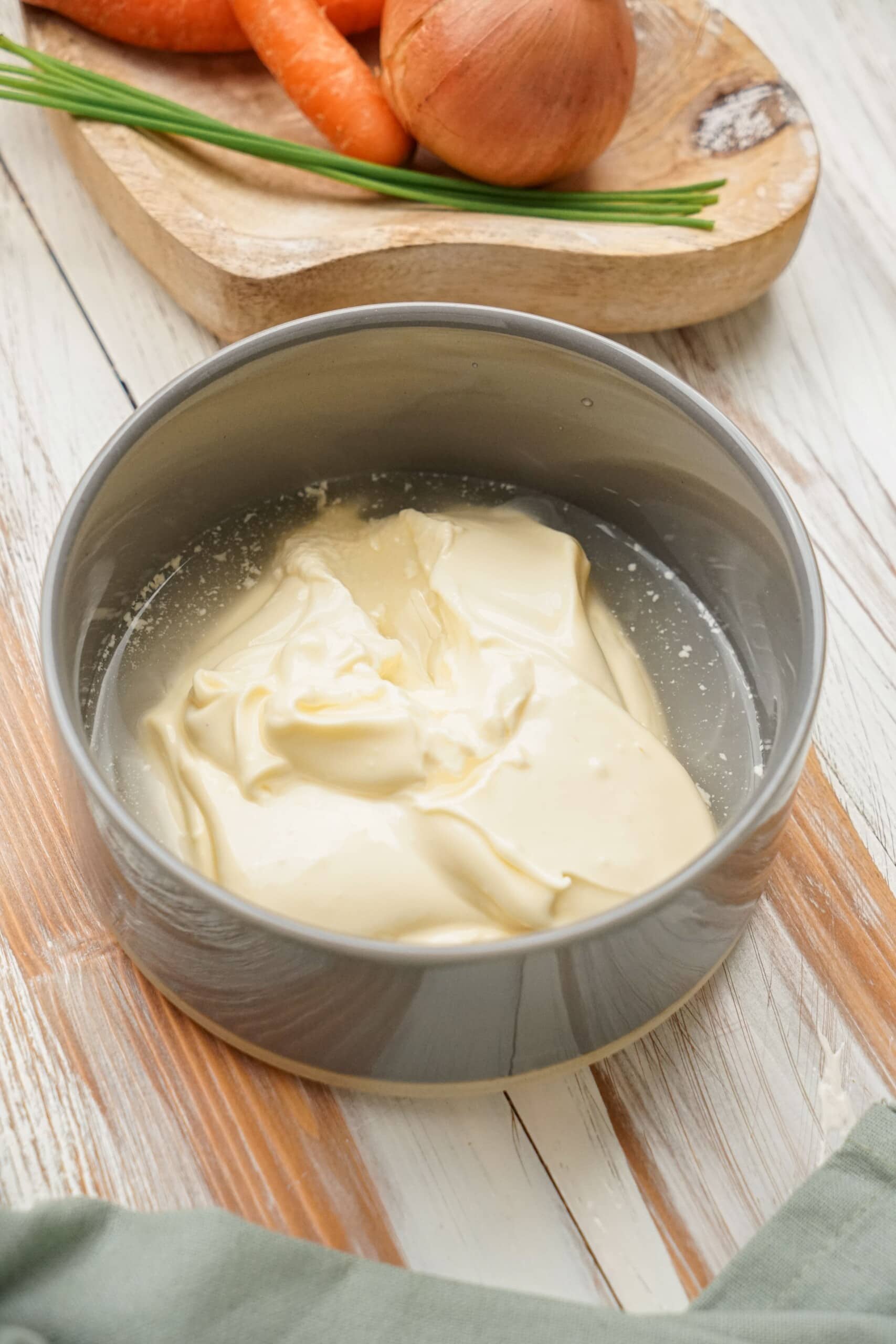 mayo and vinegar in a bowl