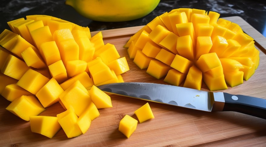 The Art Of Cutting A Mango with The Seed A Step by Step Guide The Art Of Cutting A Mango with The Seed A Step by Step Guide