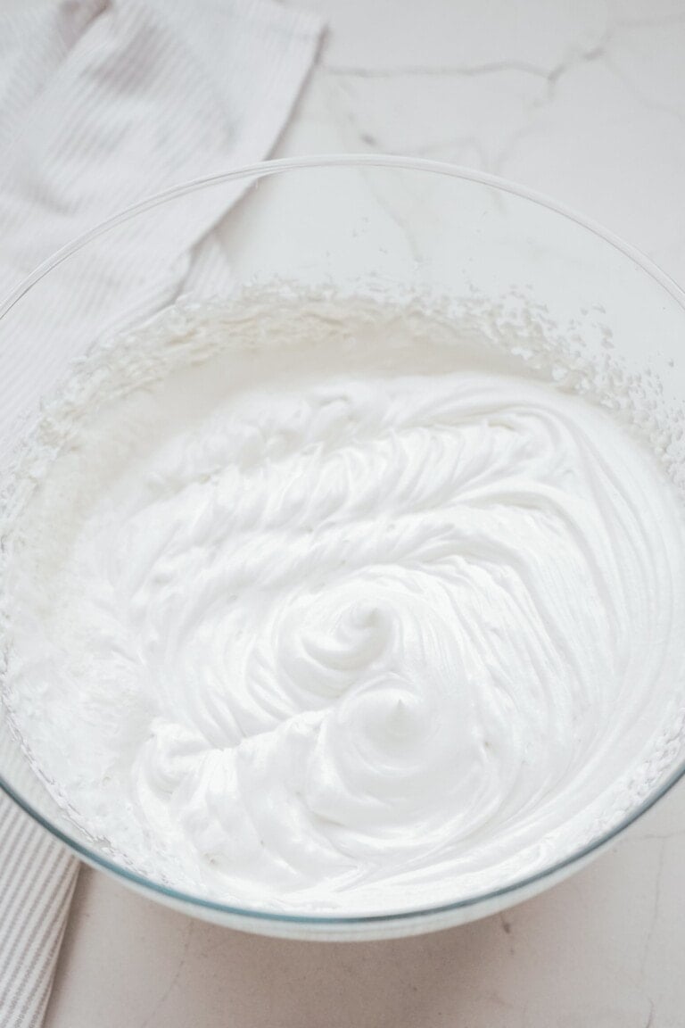 whipped cream in a bowl
